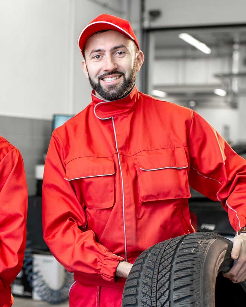 "Interior of a trusted local tyre fitting garage near me with modern equipment.